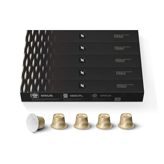 Nespresso Capsules Original Line, Vaniglia, Medium Roast Espresso Coffee, 50 Count Espresso Coffee Pods