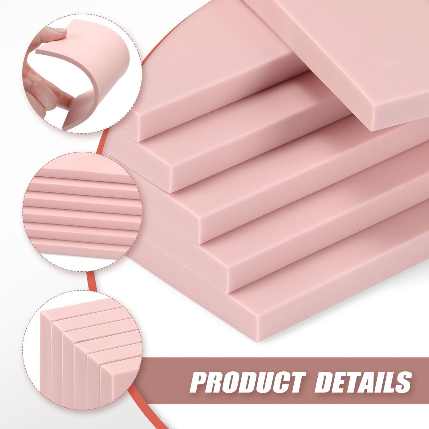 Bobblebro Linoleum Blocks for Printmaking Supplies - 6PCS 4”x6”Rubber Linocut Block Printing Kit for Stamp Carving, Soft Relief Printing Linoleum for DIY Crafts & Art Projects