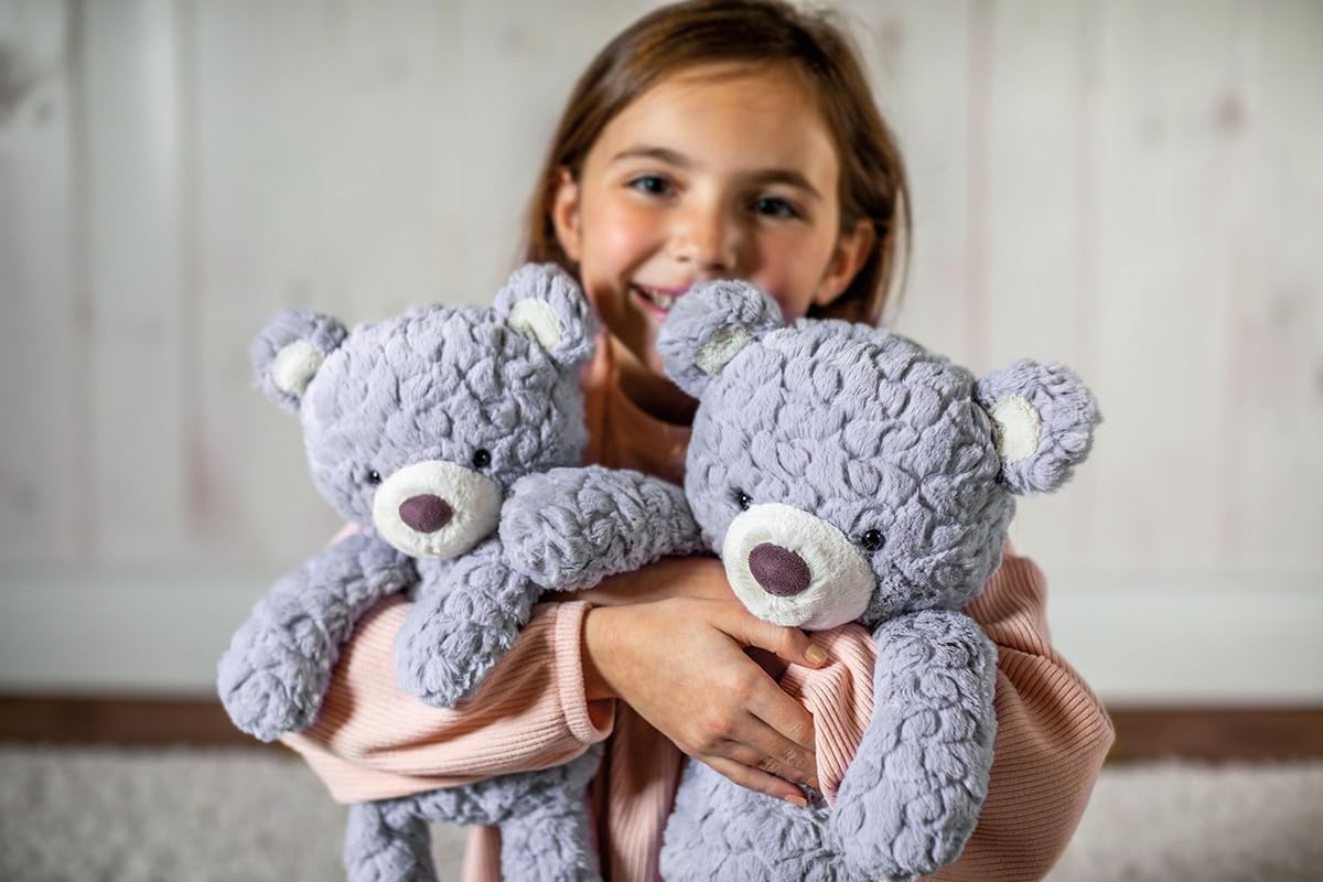 Mary Meyer Teddy Bear - Putty Collection Super Soft Stuffed Animal Plush Classic Toy Plushie, 17" Medium, Shadow Grey