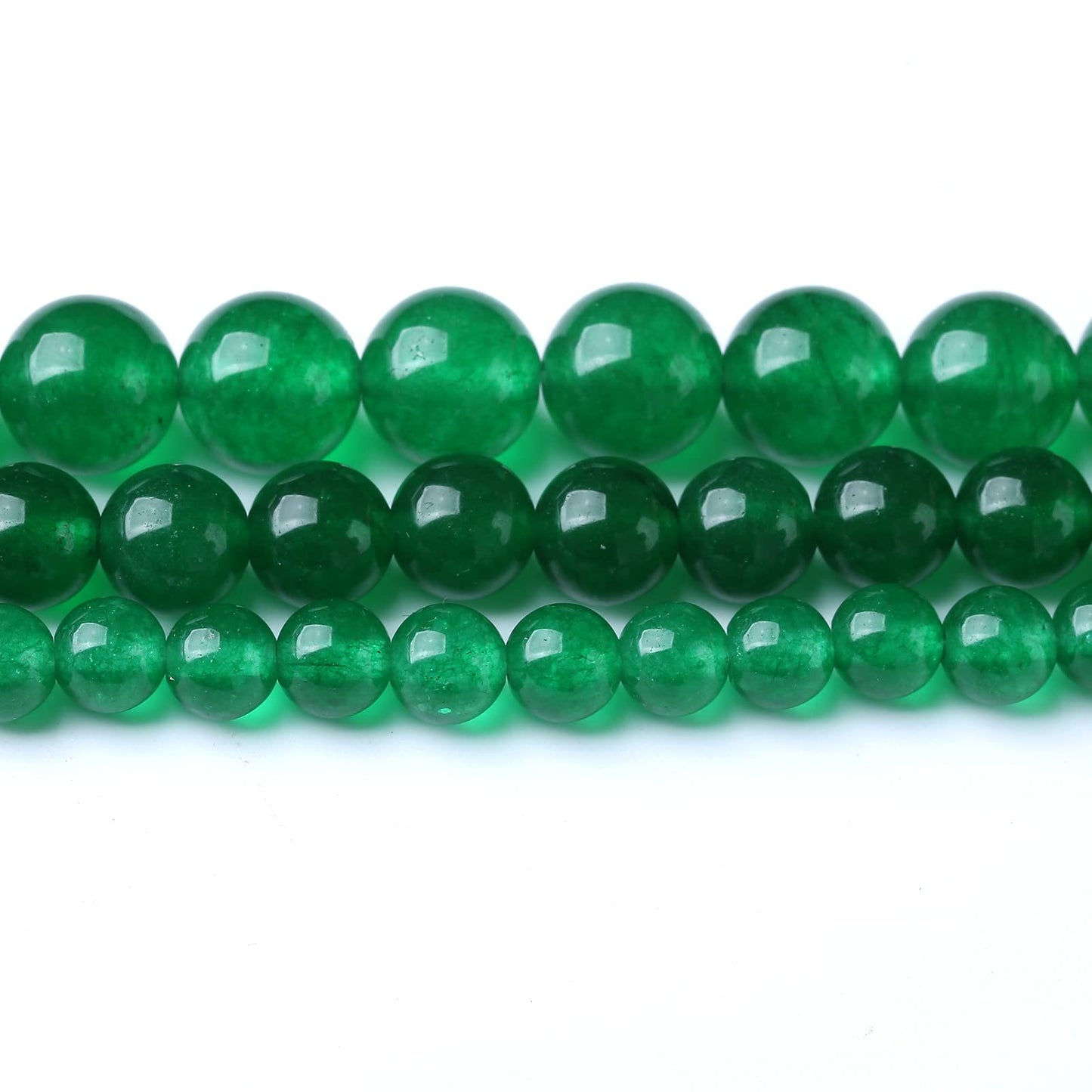 45PCS 8MM Natural Green Chalcedony Stone Beads Energy Healing Beads for DIY Jewelry Bracelet Necklace Making for Jewelry Making15Inch