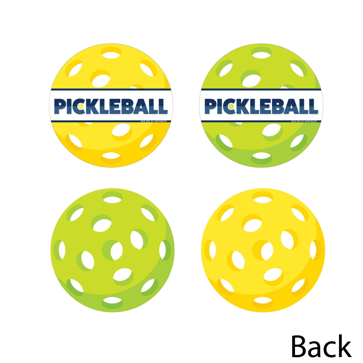 Big Dot of Happiness Let’s Rally - Pickleball - Decorations DIY Birthday or Retirement Party Essentials - Set of 20