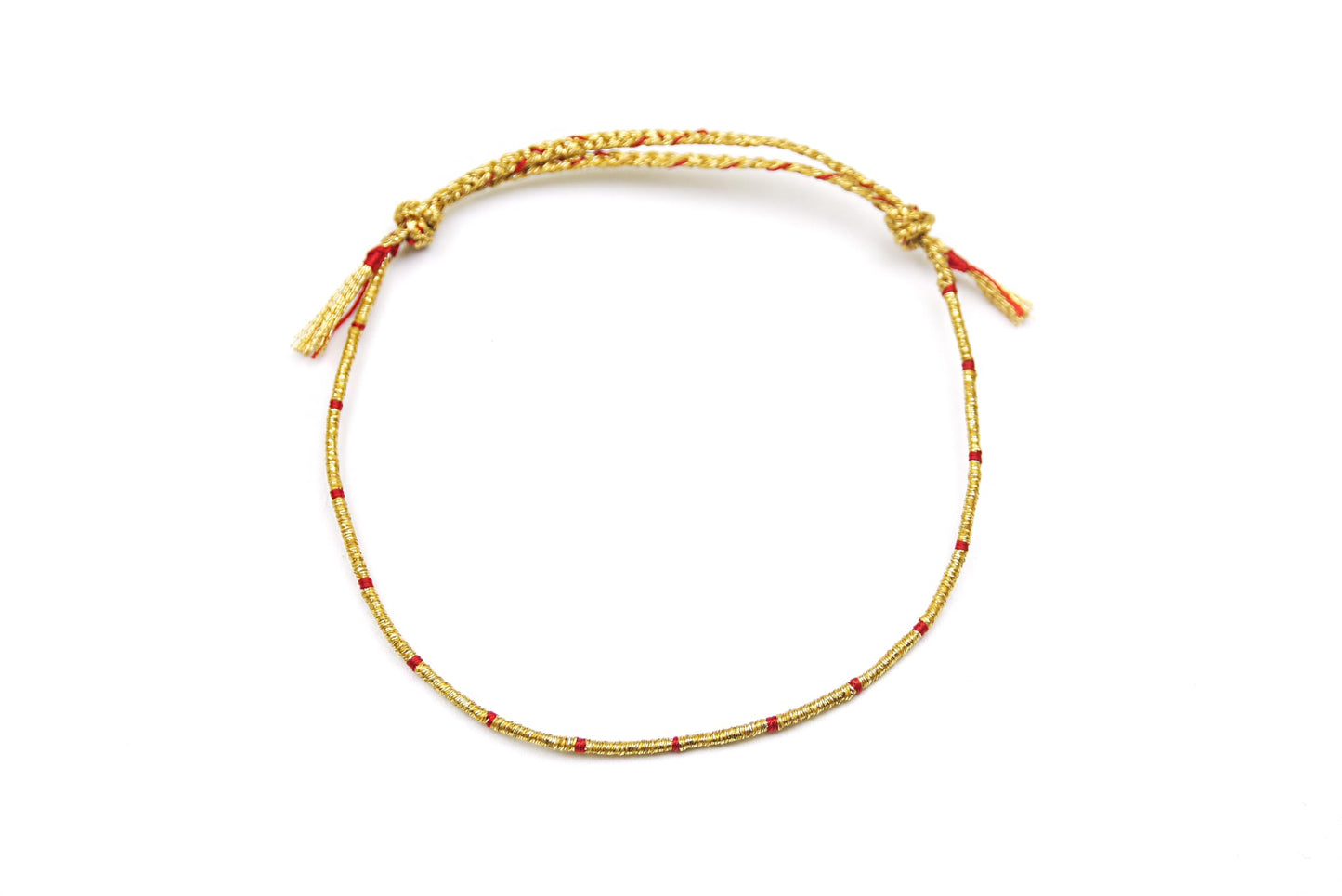CCNMADE Wish Thread Bracelet Gift for Mom Girlfriend Boyfriend BF Couple Gold Dragon 11.8" (Gold&Red)
