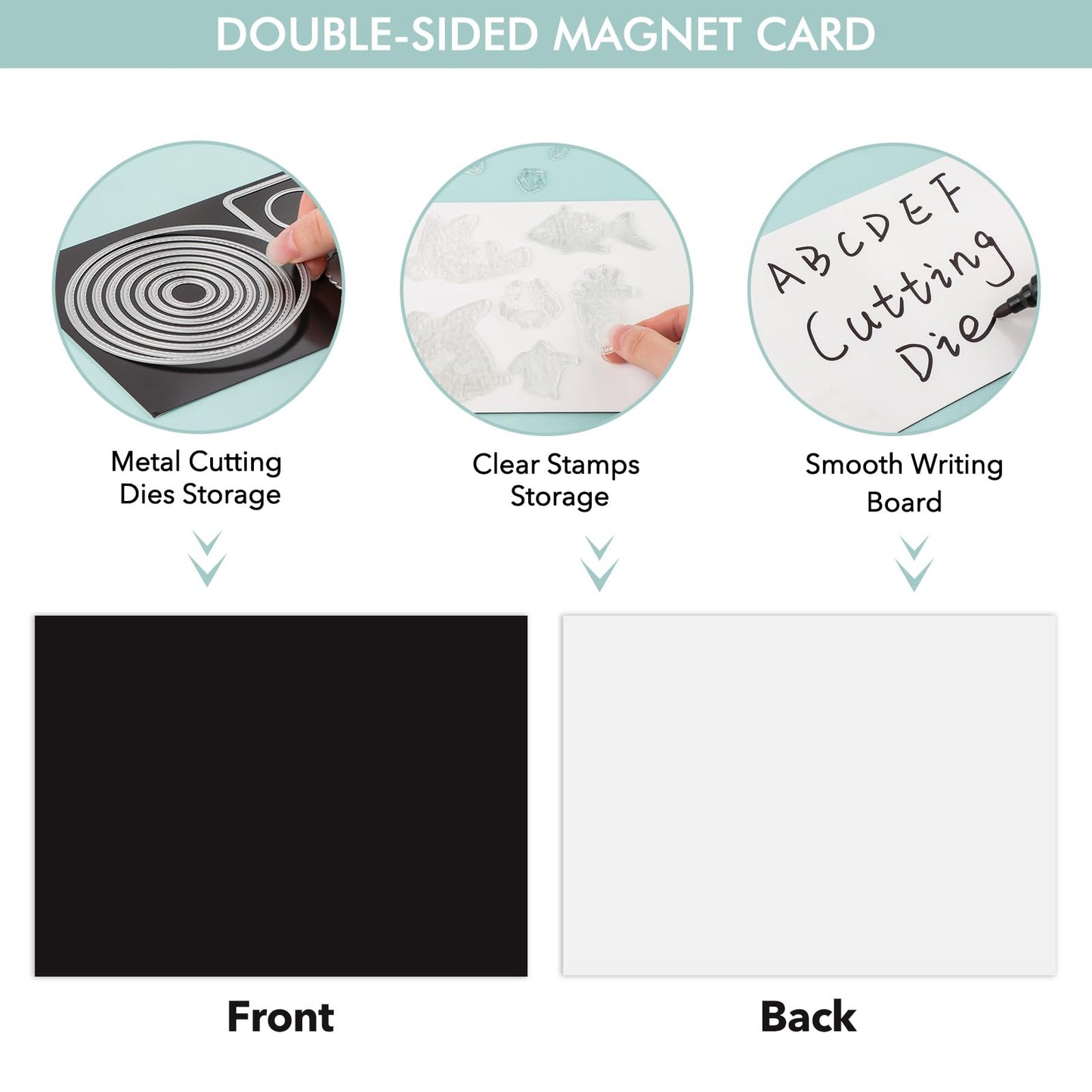 【10-Pack】Briartw 0.9mm Thick Magnetic Storage Cards for Die & Stamp Organization, Multipurpose Fridge Magnets & Writing Board - Ultimate Crafting Storage Solution,Die and Stamp Storage Magnetic Panels