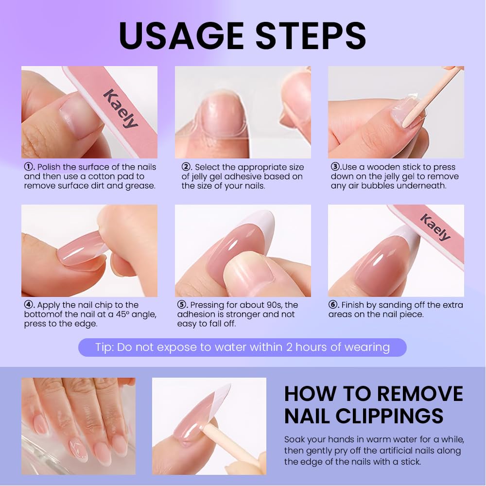 evpct Nude Glazed Press on Nails Short Square No Glue, Petite Short Square Chrome Metallic Aurora Stick on Nail for Women Gift, Reusable Full Cover Soft Press on Nail Perfectly Fit with Glazed Design