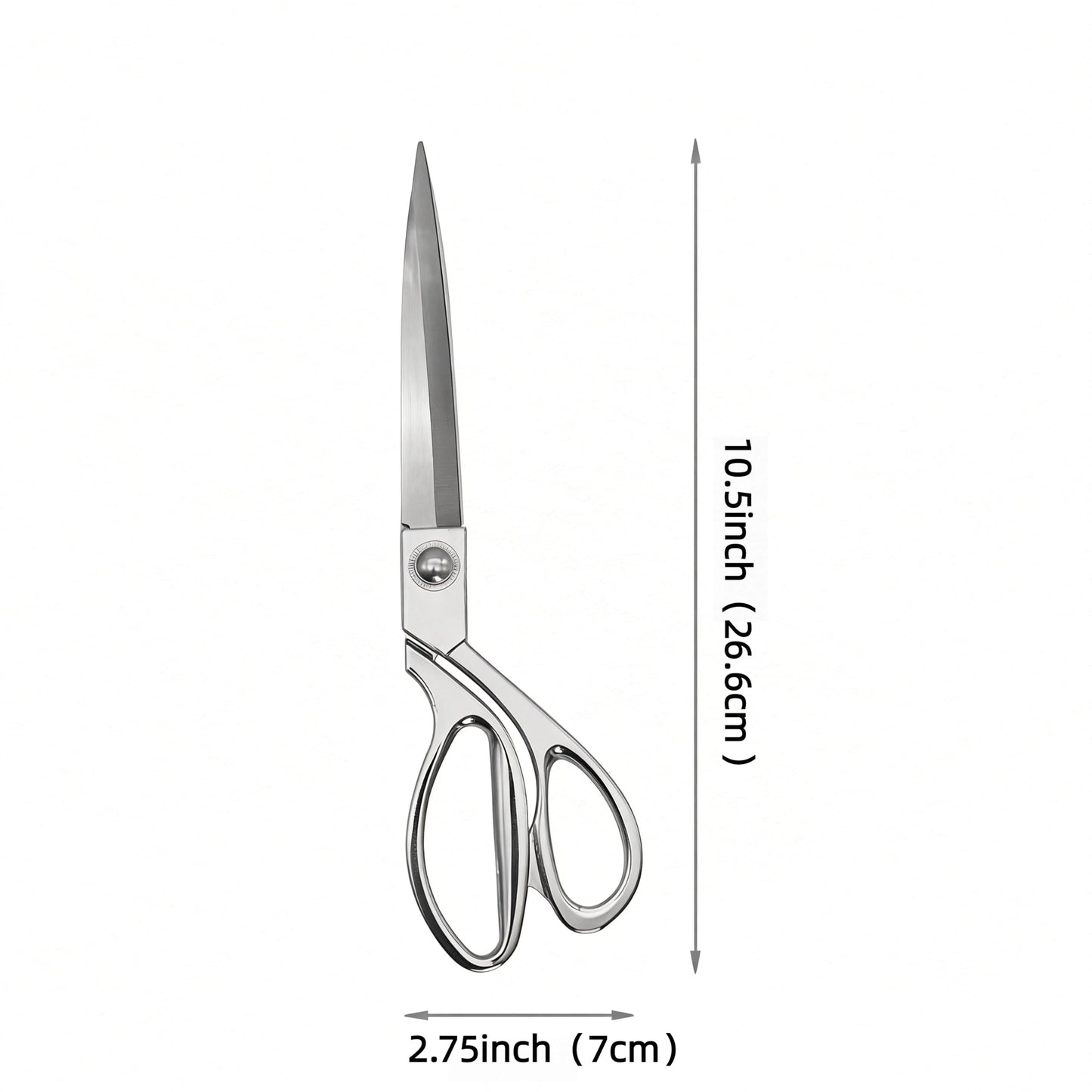 Duolemeng 10.5 Inch Heavy Duty Fabric Scissors, Professional Sharp Stainless Steel Sewing Shears with Ergonomic Grip for Tailors, Dressmakers Artists Ideal for Cutting Leather Craft embroidery