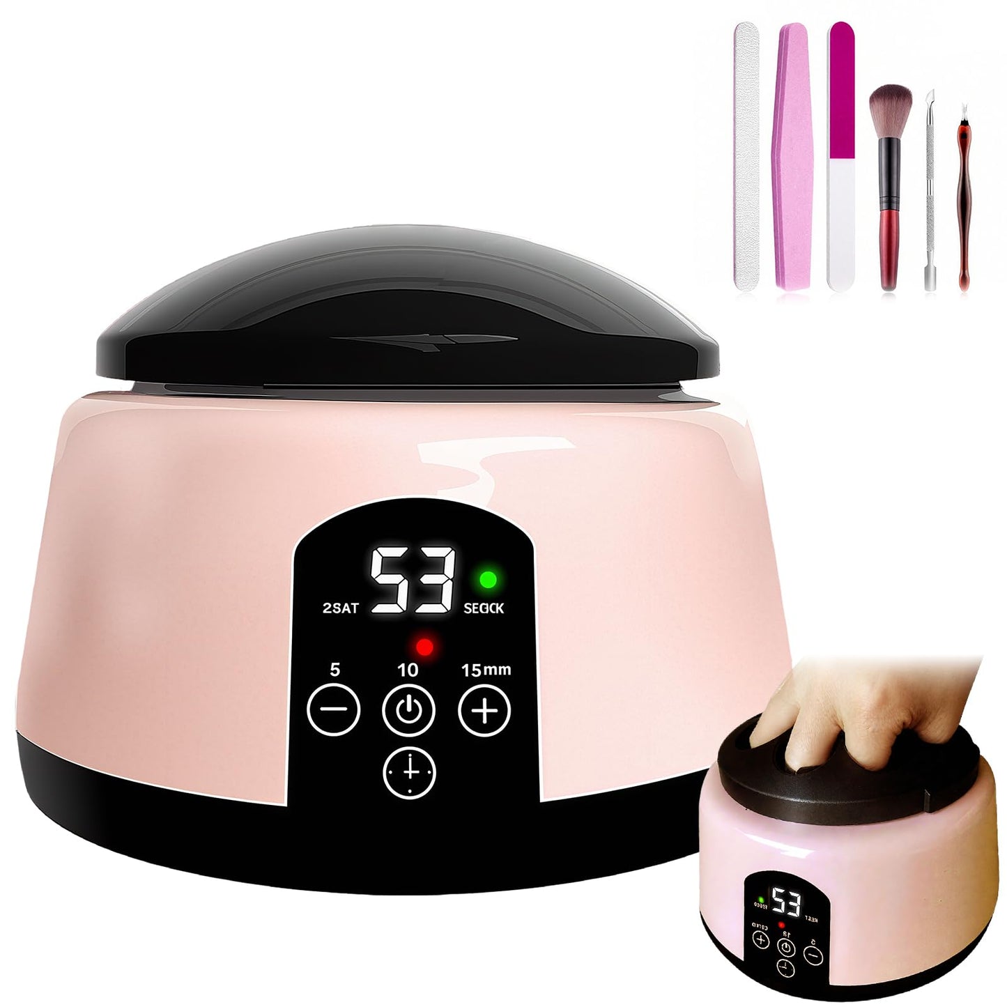 Nail Soaking Bowl Adjustable Temperature, Electric Soak off Machine Removes Nail Polish,Cut the Soaking Time in Half Manicure Bowl for Salon Home