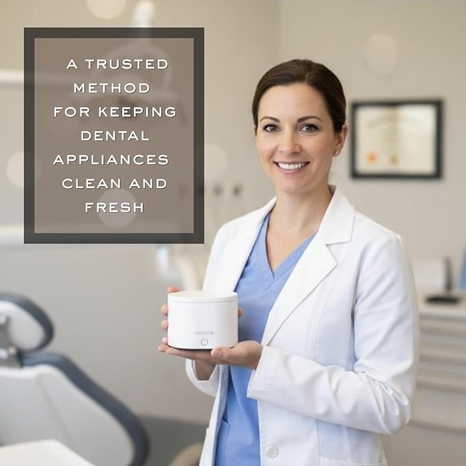 Ultrasonic Retainer & Jewelry Cleaner with UV Light | Professional Sonic Dental Cleaner for Invisalign, Dentures, Mouth Guard, Night Guard, Rings & More