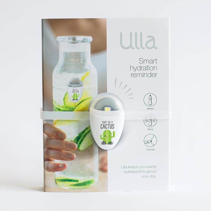 ULLA Drink Water Reminder, Smart Light for Water Bottle, Fits Most Bottles, Lights Up when Time to Drink, Hidrate Smart Water Bottle Reminder to Drink, Smart Hydration Reminder, Water Tracker - CACTUS