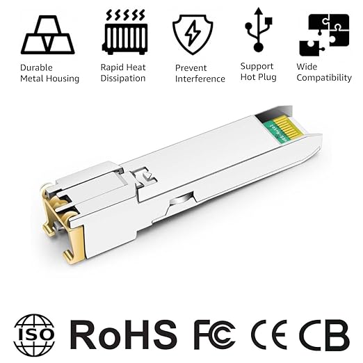 OPSTRAN 10GBASE-T SFP+ to RJ45 Copper Transceiver Module Compatible with Brocade 10G-SFPP-T 30m RJ45 Cat6a/7 4 Pack
