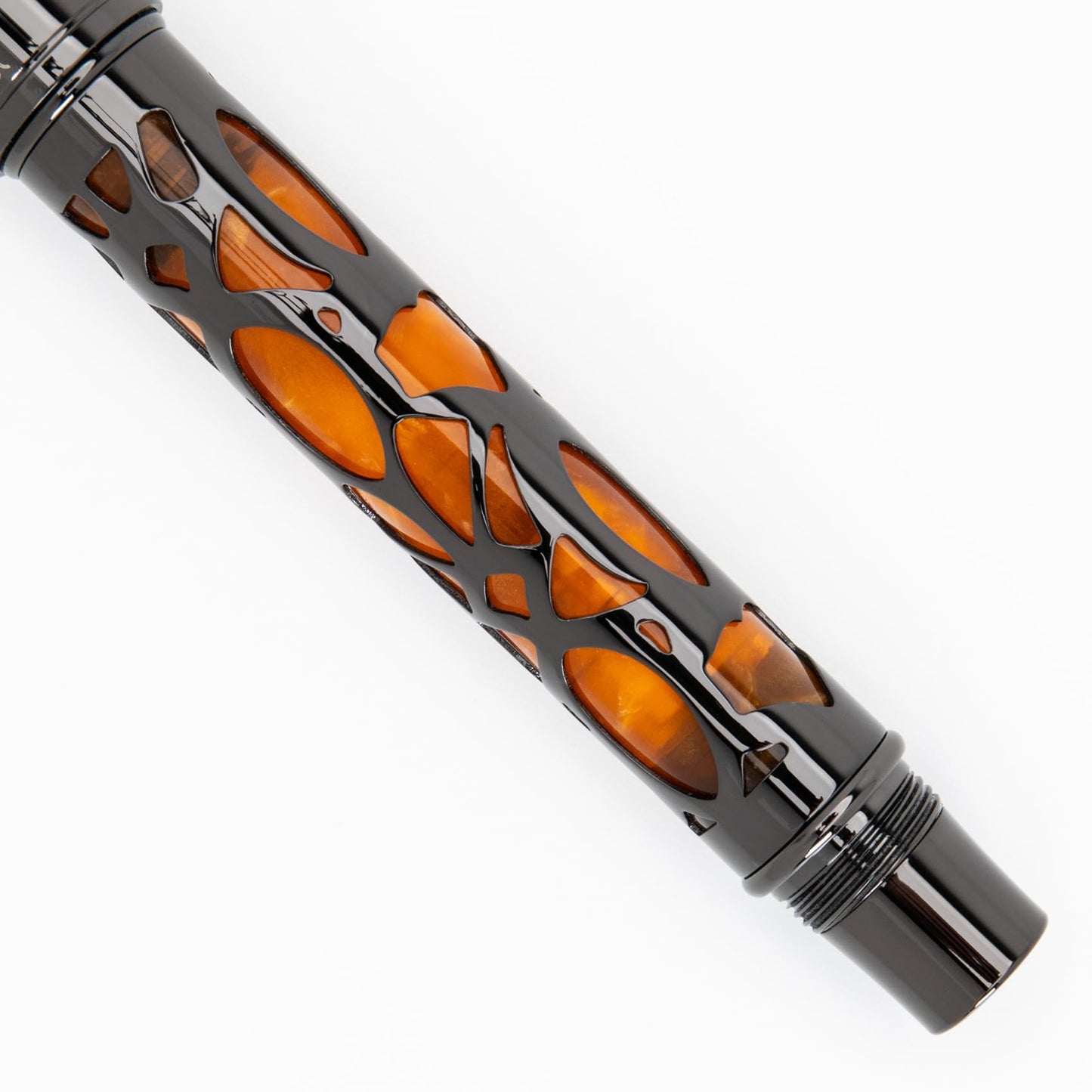Conklin Endura Deco Crest Rollerball Pen in Orange with Rose Gold Accents – Refillable Rollerball Writing Instrument by Conklin Pen Company