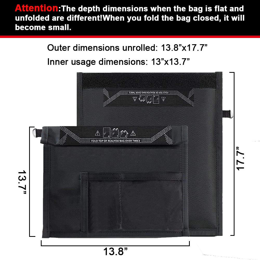 Farday Bag,Signal Isolation Bag,Shield Your Phone/ipad from Hacking,Tracking,and EM Protection with This Pouch -Shields NFC/WiFi/Bluetooth for Phones,Key Fobs and Credit Card (13.8"X17.7")