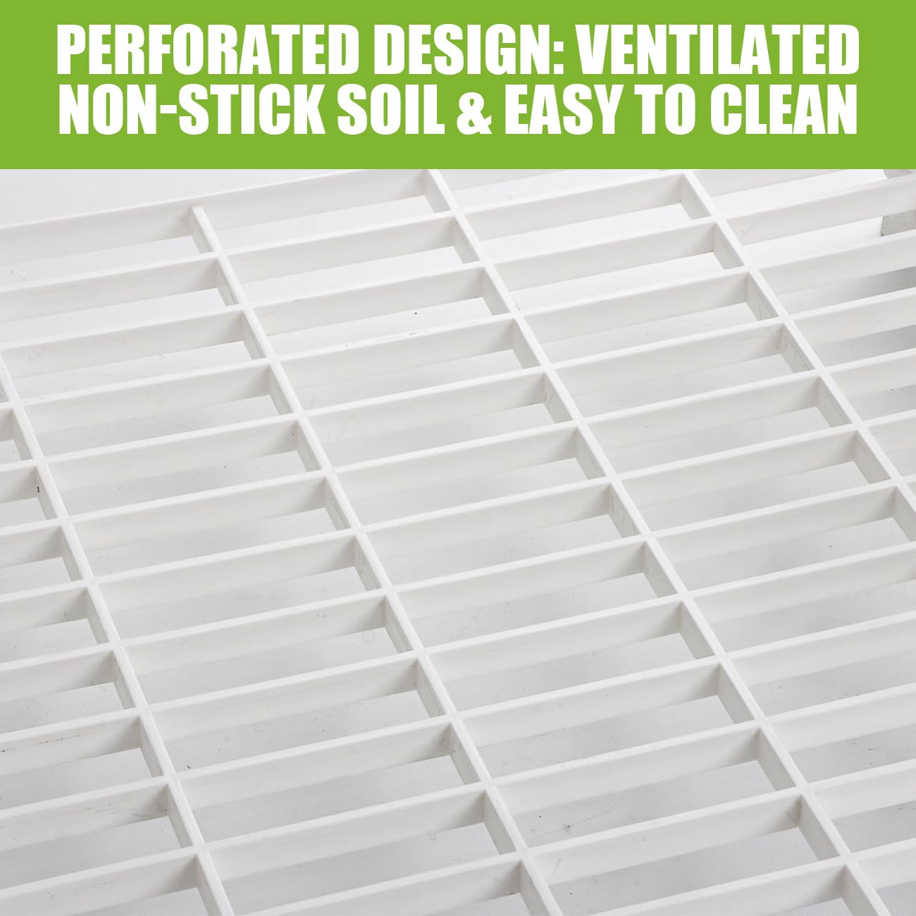 BTPLASTIK Plastic Plant Stand, Universal Plant Seedling Tray Organizer - with Ventilated Mesh, for Indoor/Outdoor Gardening, Durable Plant Pot Holder