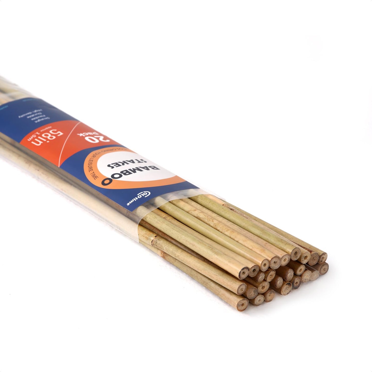 COLOtime Bamboo Stakes 58 Inch (Approx 5FT) Garden Stakes Plant Stakes for Outdoor Climbing Plants Poles Sticks Support Tomatoes 20 Pack