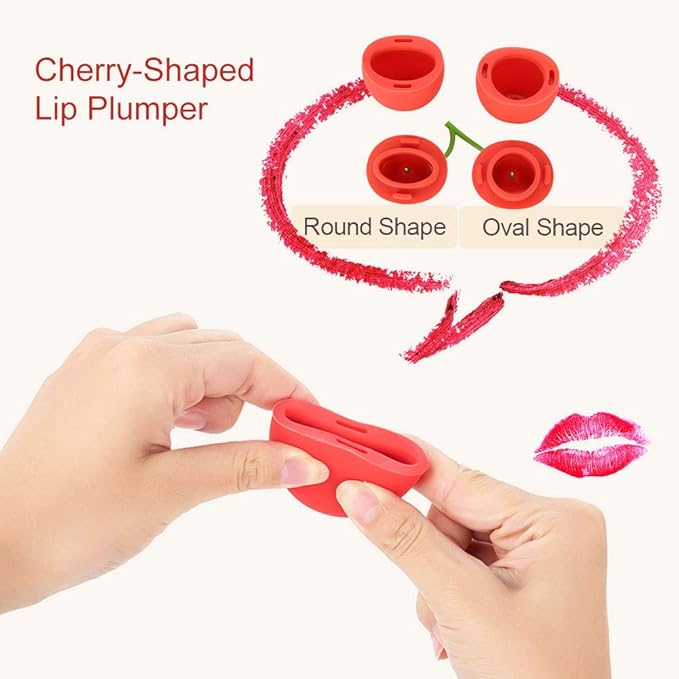 Lip Enhancer - Lip Plumper Device for Women & Girls, Beauty Tool with Cherry Shape Design, for Lip Training & Plumping, Portable Lip Care Device