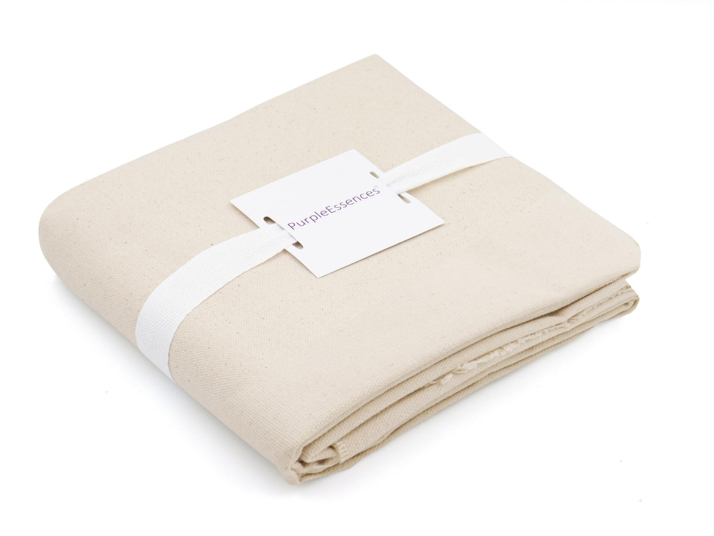 PurpleEssences 100% Cotton Canvas Duck Fabric, Natural Cloth for Sewing, Upholstery, Painting, Crafts, Bags, Home Décor, Placemats & DIY Projects (1 Yd(63 x 36 Inch))