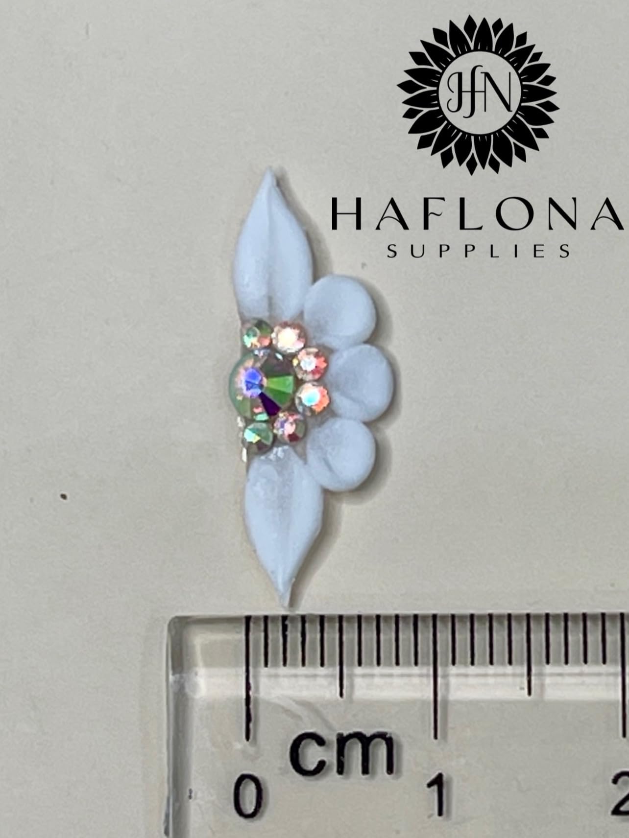 Set 8Pcs 3D Flowers Nails Charms With Rhinestone Gems Handmade by Acrylic Powder Design For Long Nail L,XL,XXL Flower Nail Art Floral Salon Decor Women Girls (Dark Brown -8Pcs)