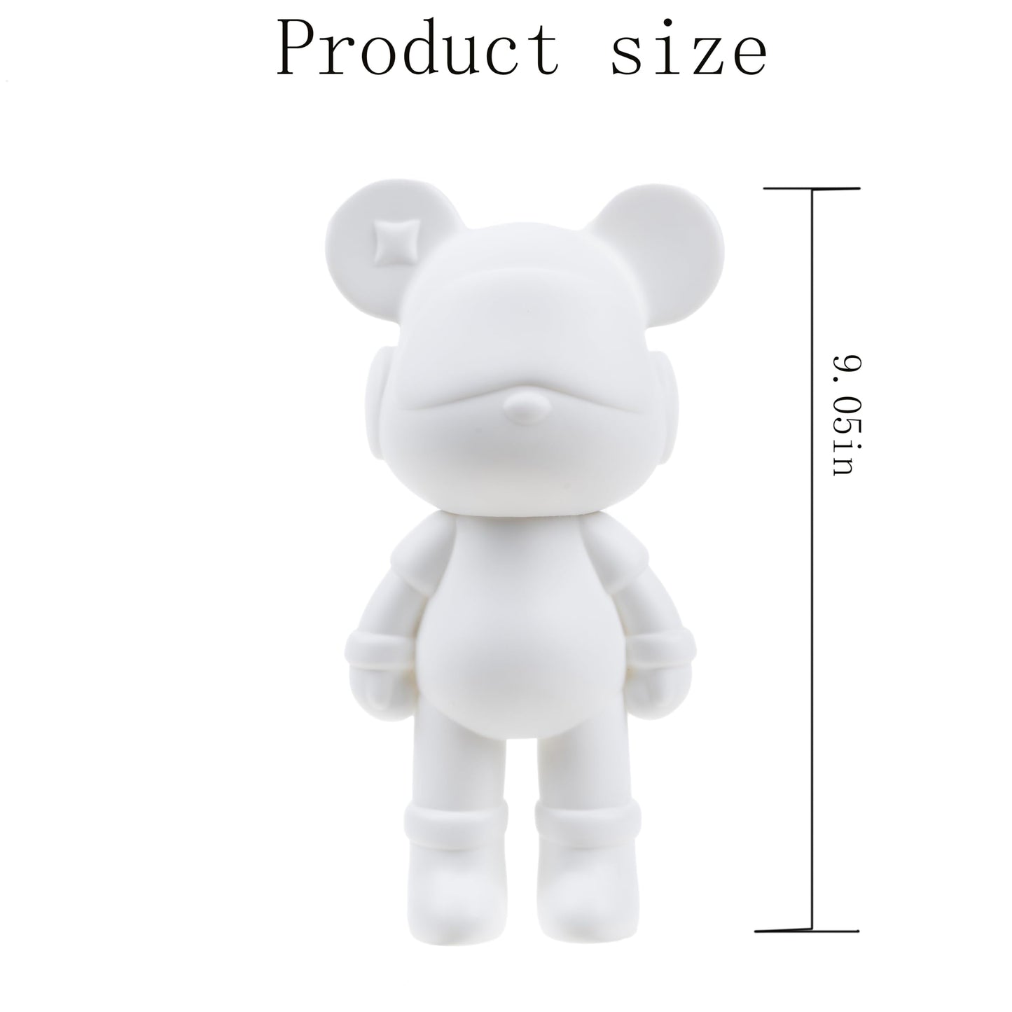 Coniuty Blank Mold, 9 inch Fluid Bear, DIY Figure Paint for Creative Home Decor Art