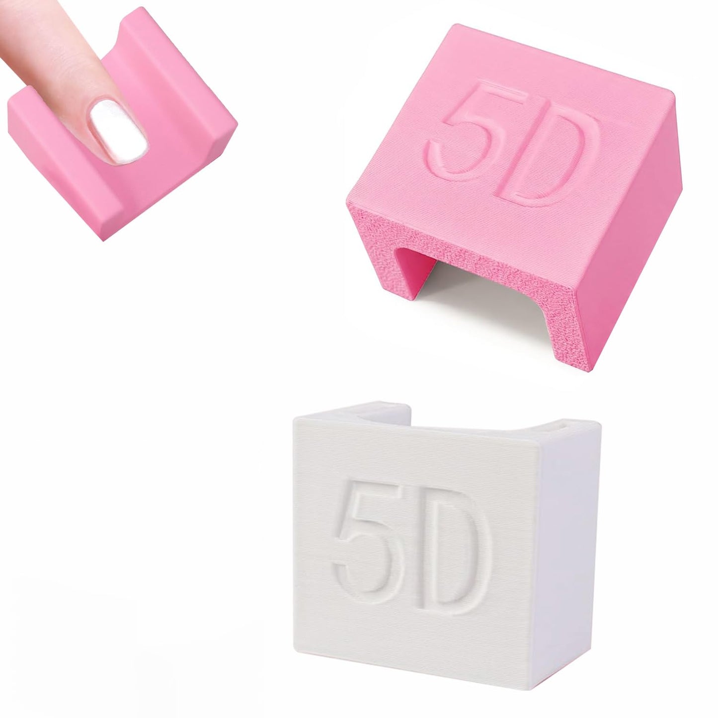 2Pcs 5D Cat Eye Nail Magnet, Strong U-Shape Cat Eye Gel Polish Magnet Tool, Professional Nail Art Magnet Block for Creating 3D/5D Cat Eye, Crystal & Starry Sky Effects for Salon & DIY Manicure