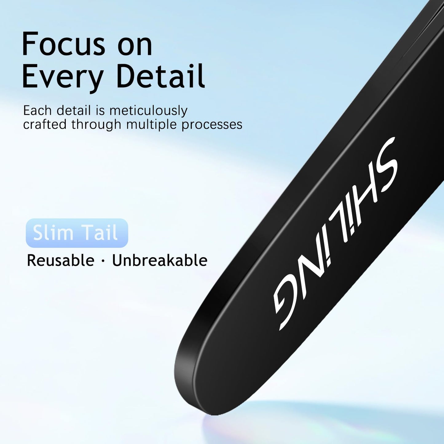 Shiling Professional Eyebrow Tweezers for Women and Men, Black Stainless Steel Slant Tip, 1mm Ultra-Thin Precision Tip, Anti-Rust, Facial Hair Removal Tool