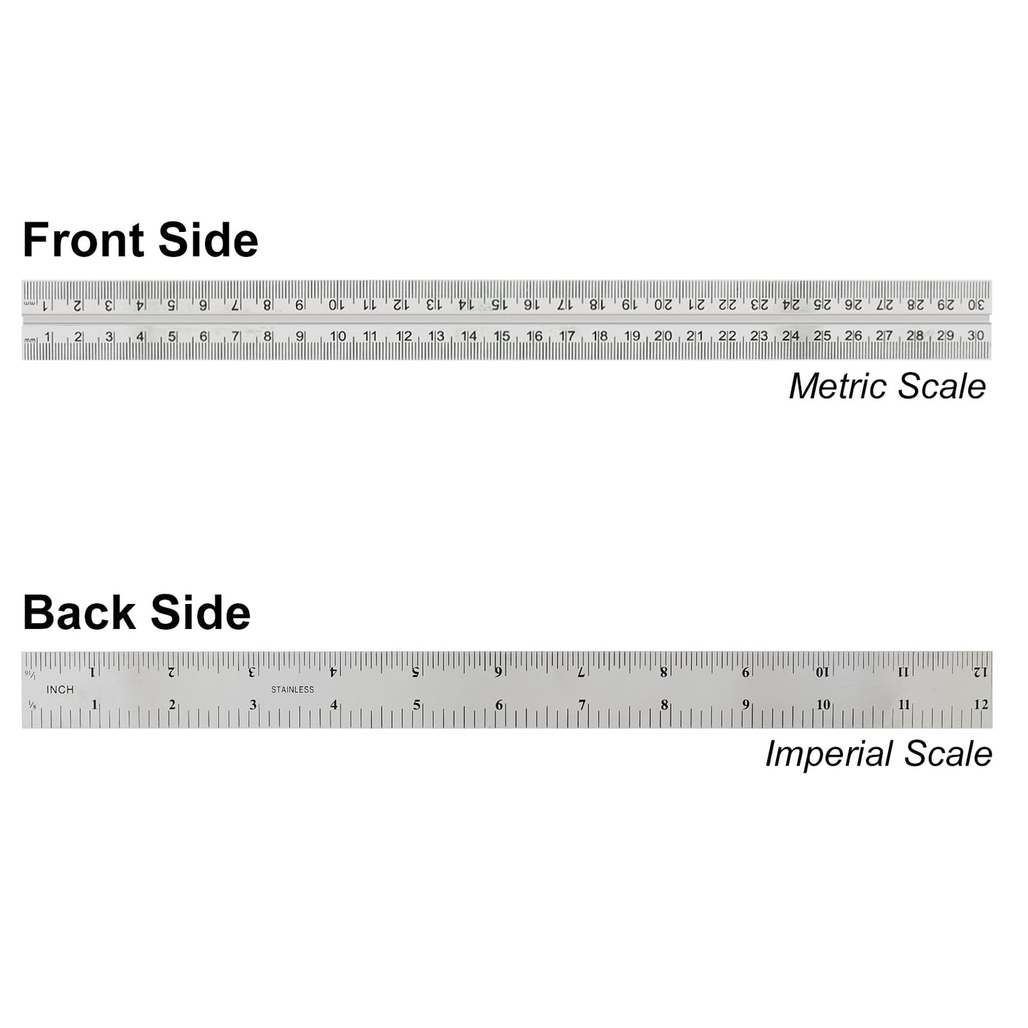 ChgImposs 12" Adjustable Sliding Combination Square Ruler & Protractor Level Measure Measuring Set, Inch/Metric