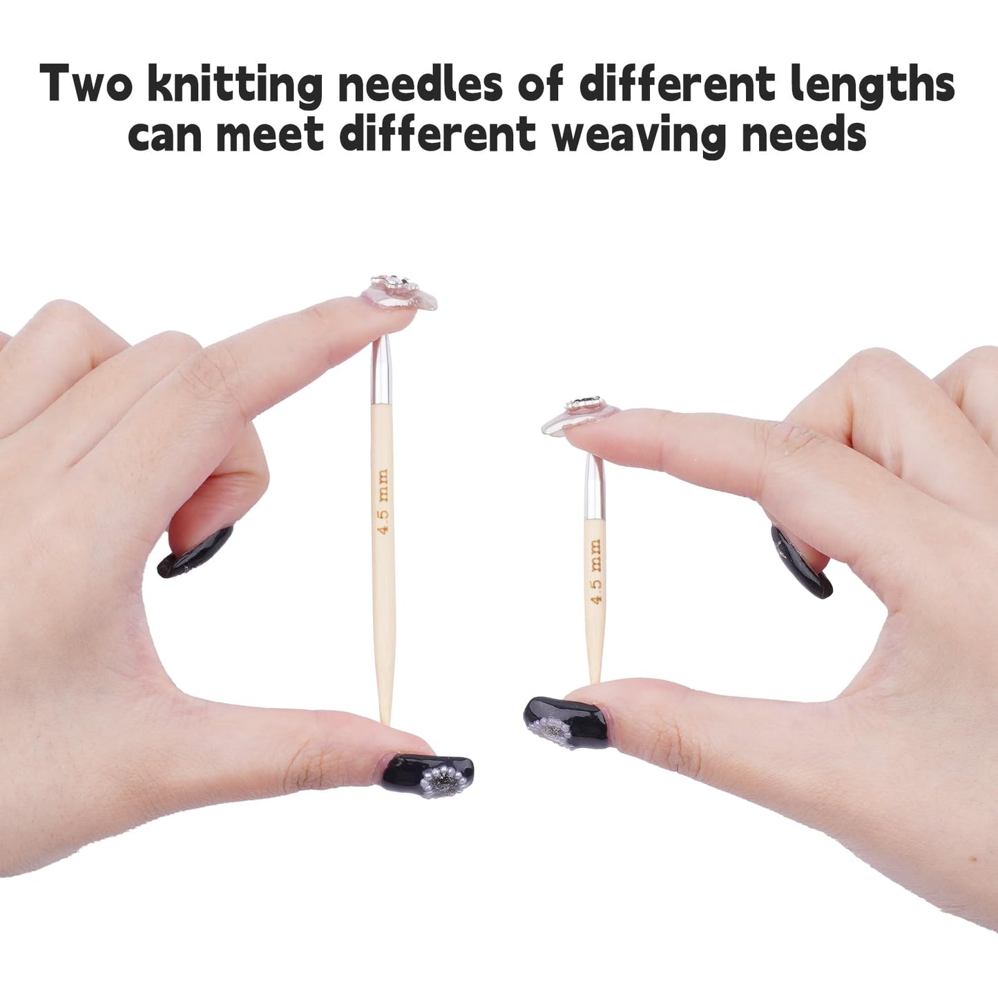 BsHooker Circular Knitting Needles Set with Case,10 Pairs Interchangeable Bamboo Knitting Needles with 5 Flexible Cables 3mm-6.5mm,Short Circular Needles 38Pcs