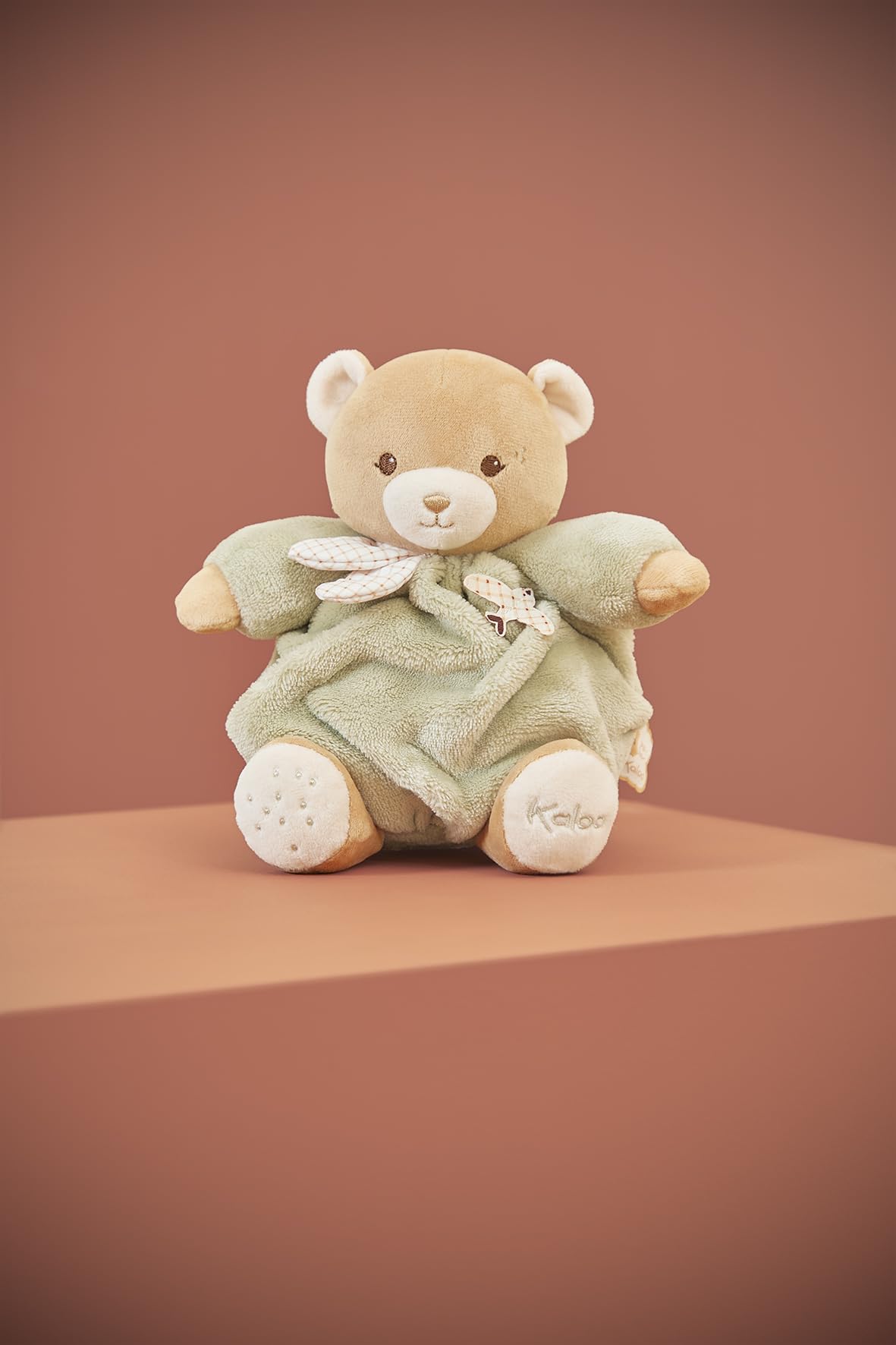 KALOO - Green Bear Soft Toy 17 cm - Ultra-Soft and Fluffy Plush for Babies - Soft Companion from Birth - Ideal Size for Small Hands - Birth Gift - K214007