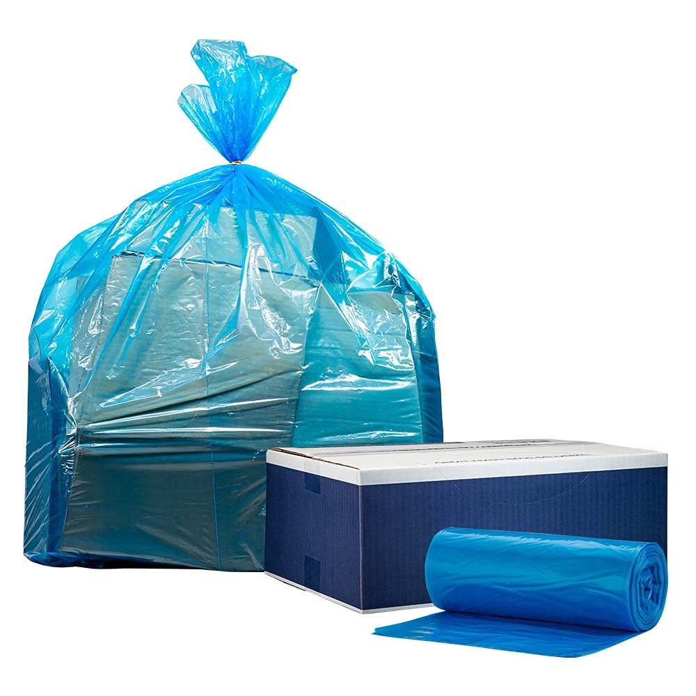 20 30 Gallon Blue Recycling Bags 1.2 Mil (200 Count)
