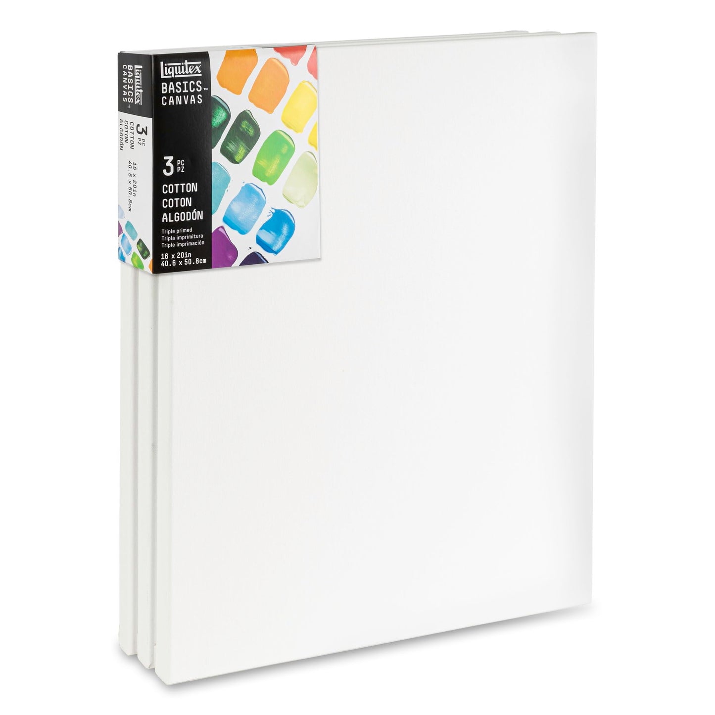 Liquitex BASICS Canvas, 3 pack, 16" x 20"