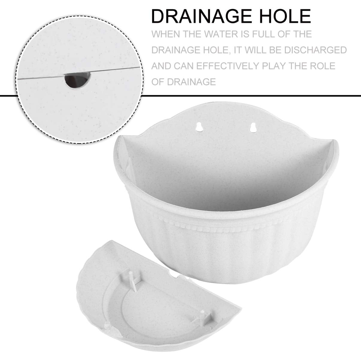Vaguelly -Mounted Flower Pot Imitation Leather Design for Use Space-Saving Hanging Planter with Tray for Artistic Plant Storage