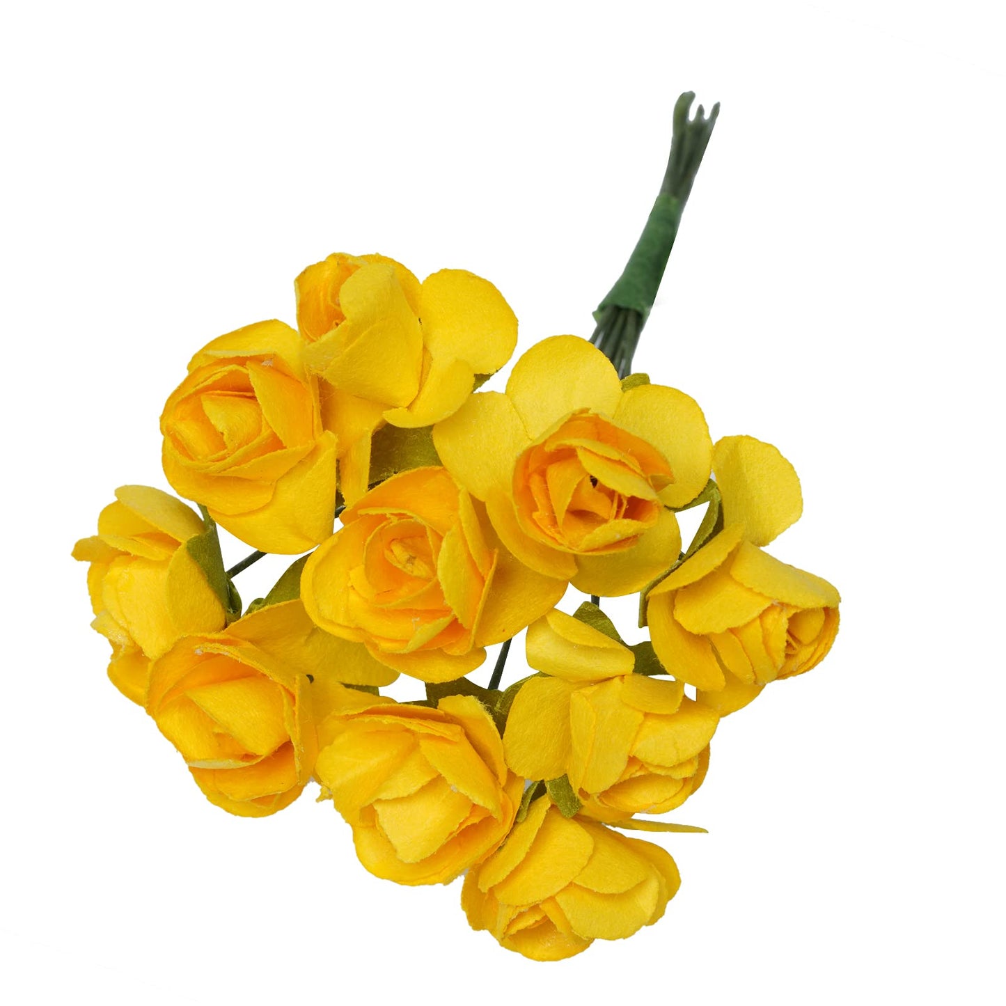 Haakong 240Pcs Artificial Paper Rose Mini Rose Flower Mini Paper Flower Crafts Artificial Paper Flowers (Random Color)