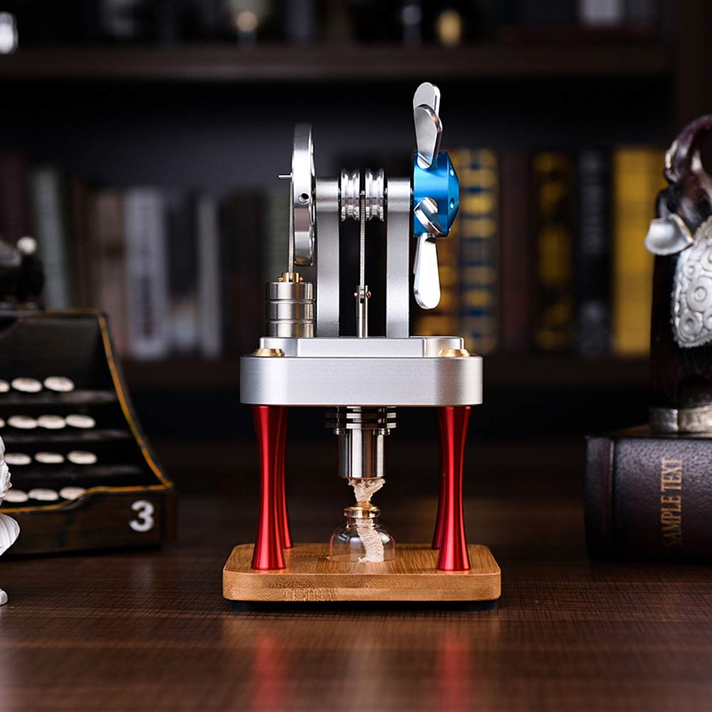 Sunnytech Hot Air Stirling Engine Motor Model Educational Toy Electricity Generator Colorful LED SC005-M16-CF