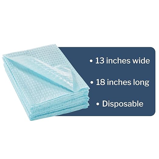 McKesson Disposable Towels [Pack of 500] for Dental Bibs, Nails, Tattoo, Dentist, Medical - 13 x 18 in, 2-Ply Tissue with Poly Back, Waffle Embossed, Blue