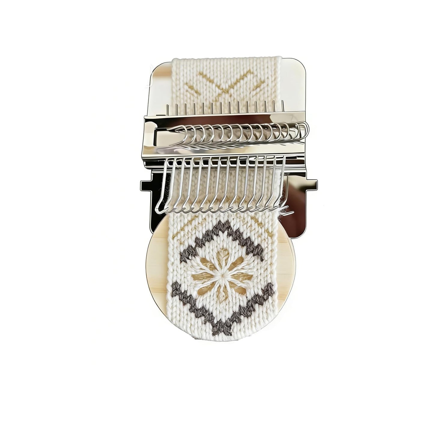 Complete Darning Loom Kit for Clothes Repair & Mini Weaving | Includes Wooden Loom, 14 Needles, Elastic Bands, Stitch Markers | Portable Sewing/Mending Tool for Socks, Sweaters