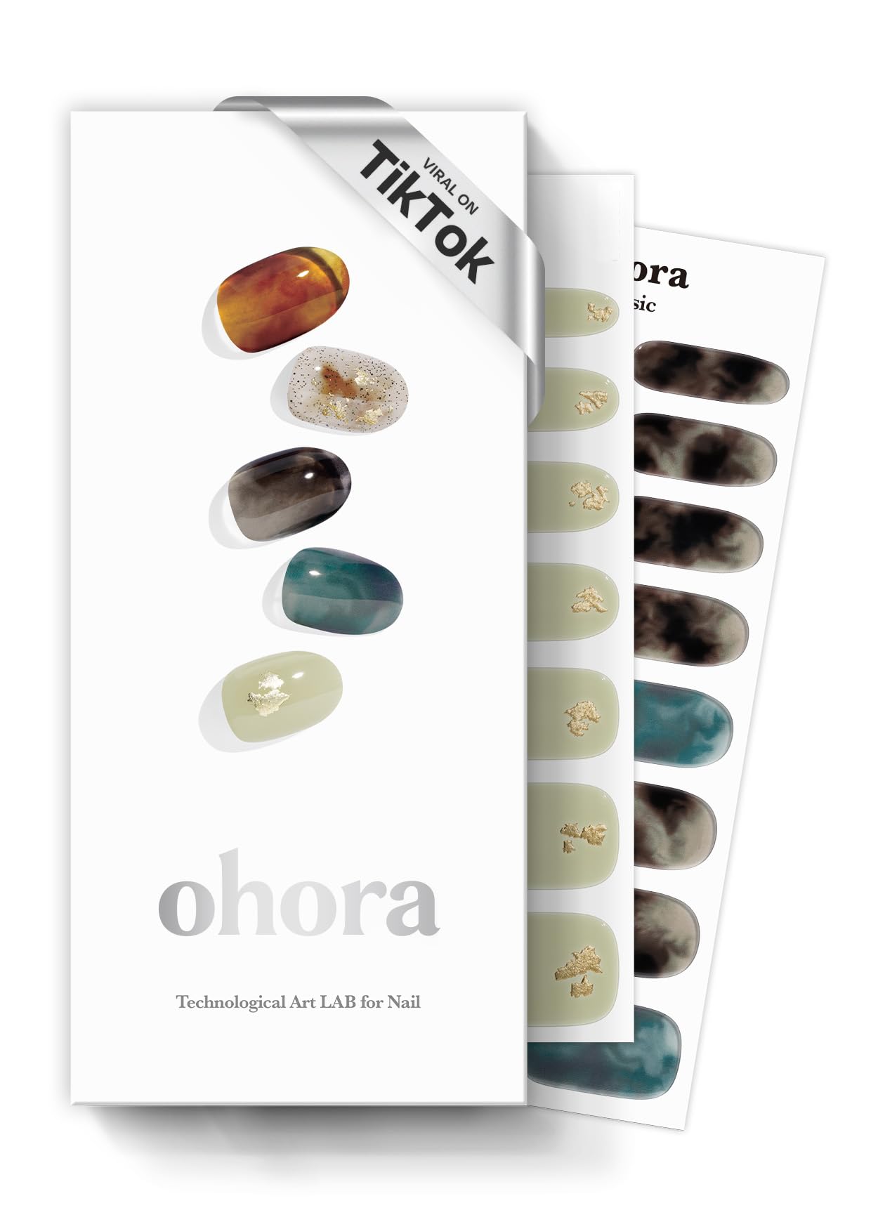 ohora Semi Cured Gel Nail Set of 2 (N Dreaming & N Tie-dye) - Professional Salon-Quality Nail Care - Easy to Use, Comfortable Curing, and Easy to Remove
