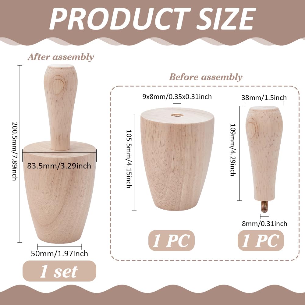 BENECREAT 7.8 x 3.2 inch Cup Pottery Mold, Wood Cup Pottery Mold, Pottery Shaping Tool for DIY Pottery Cup Ceramic Cup Mug Vase Art Making