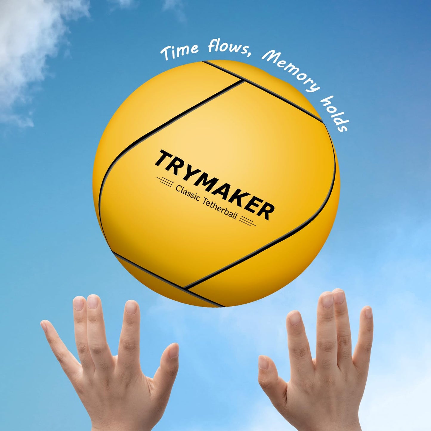 Trymaker Tetherball, 2 Set in 1 Tether Balls and Rope Set,Replacement Tetherball for Adults Backyard Outdoors