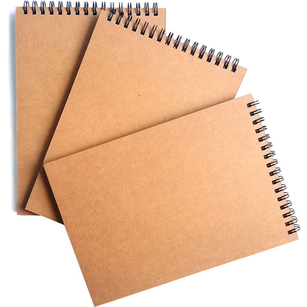 Steno Pads, 3Pack Note Pads, Pure White Thick Paper, 60 Sheets, 6” x 8” (Blank Paper)