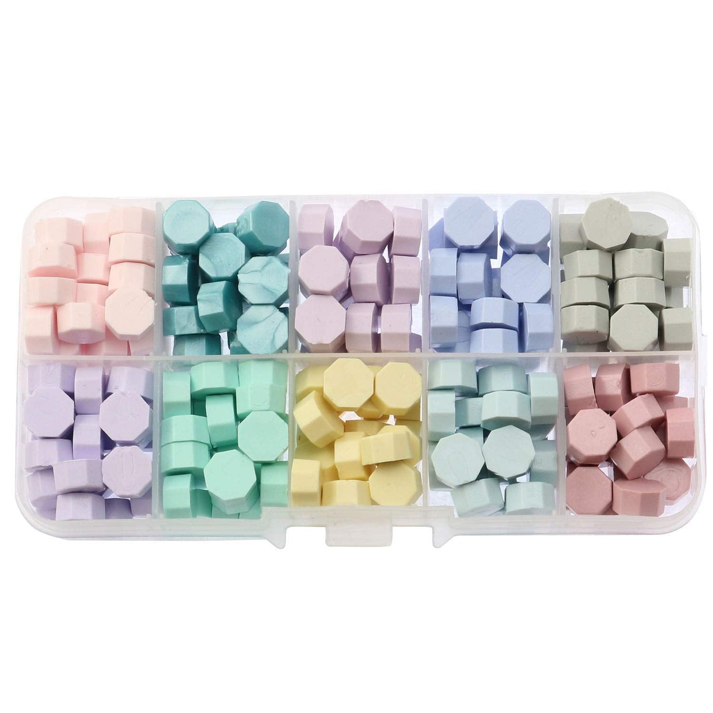 NX Garden 200pcs Octagon Sealing Wax Seal Beads Set Stamp Beaded Waxes in A Box for Cards Envelopes, Wedding Invitations, Wine Packages, Gift Wrapping