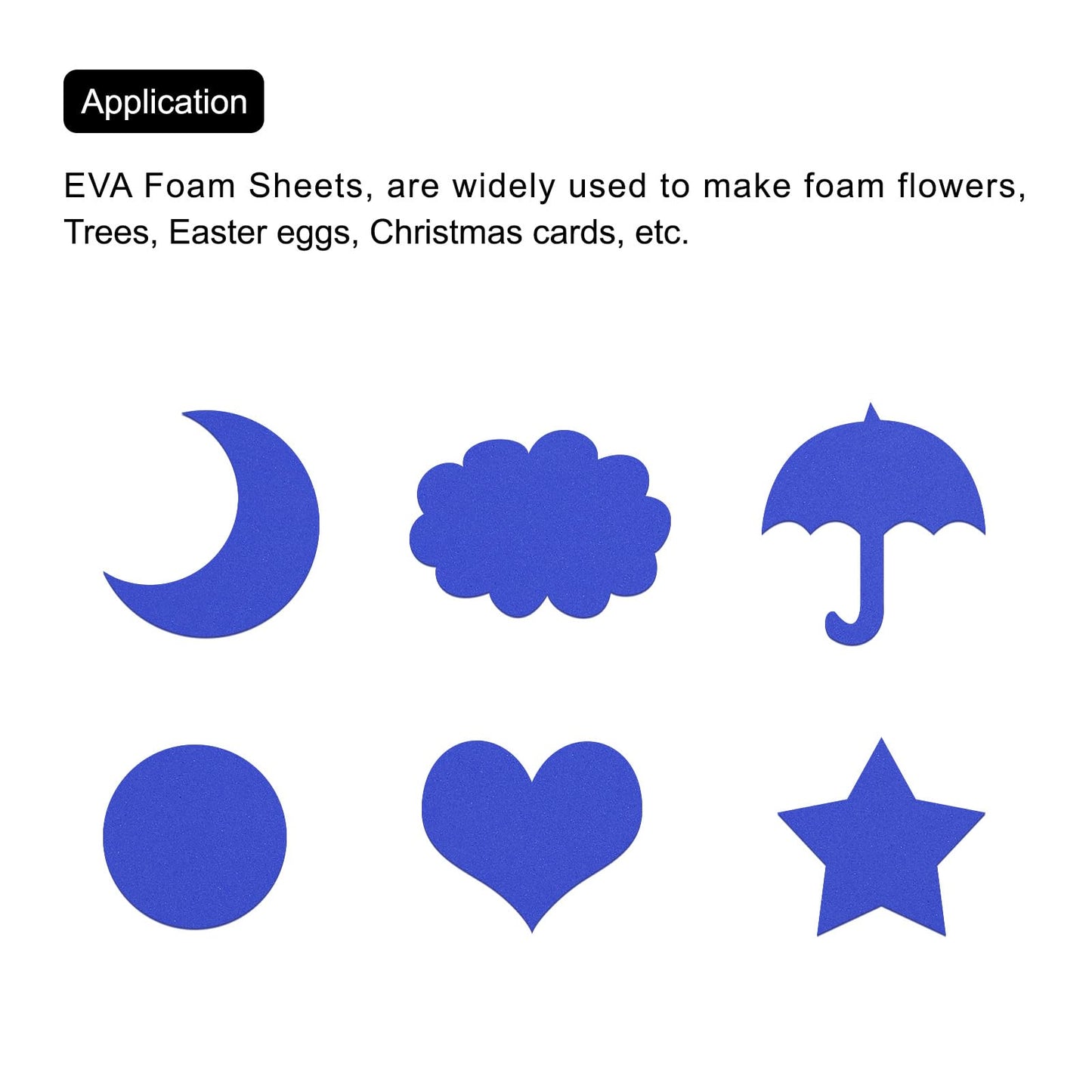 MECCANIXITY EVA Foam Sheets Blue 9.8 Inch x 9.8 Inch 3mm Thick Crafts Foam Sheets for Costumes, Arts and Crafts Projects Pack of 8