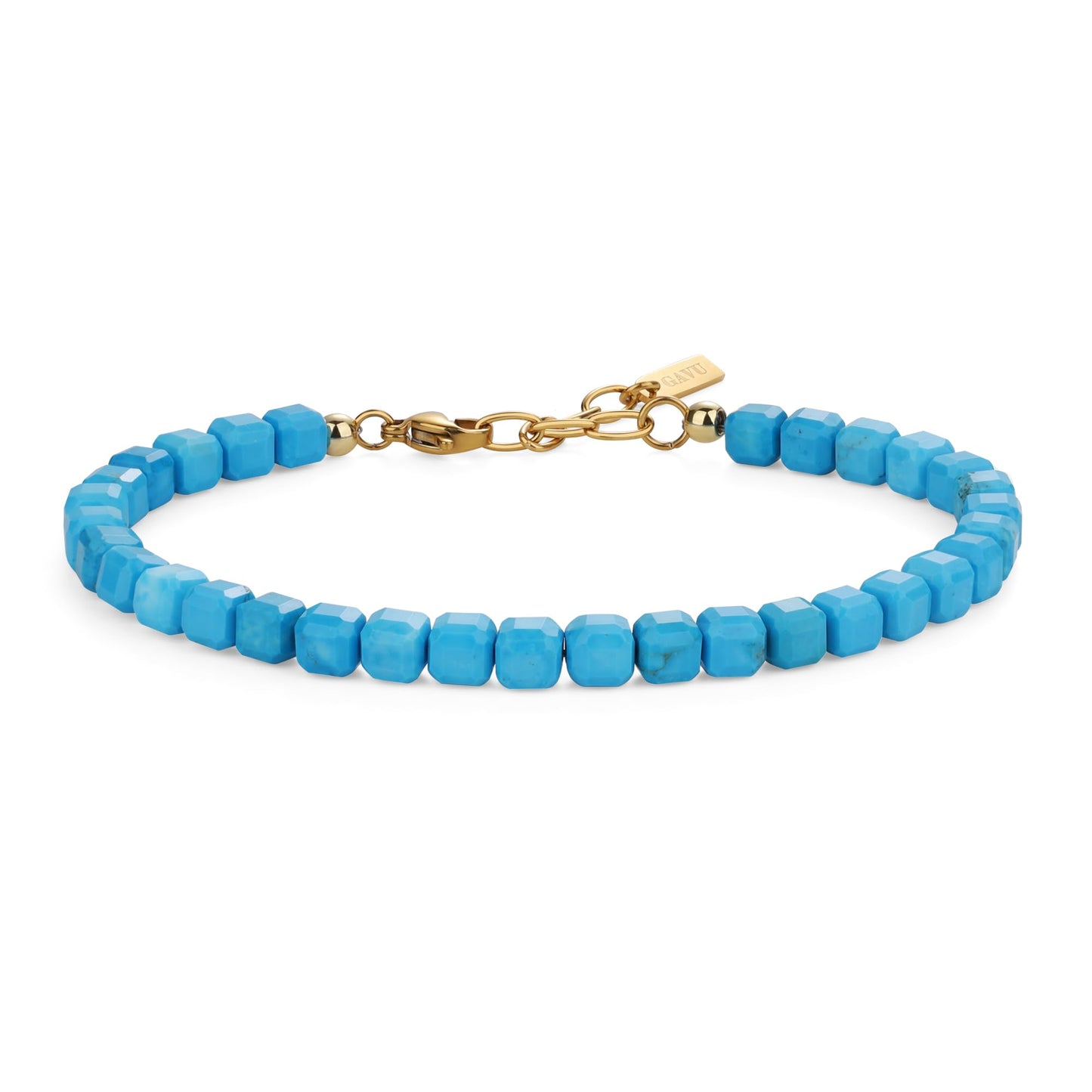 GAVU 5mm Cubic Blue Turquoise Bracelet for Women, December Birthstone Crystal Bracelet for Women