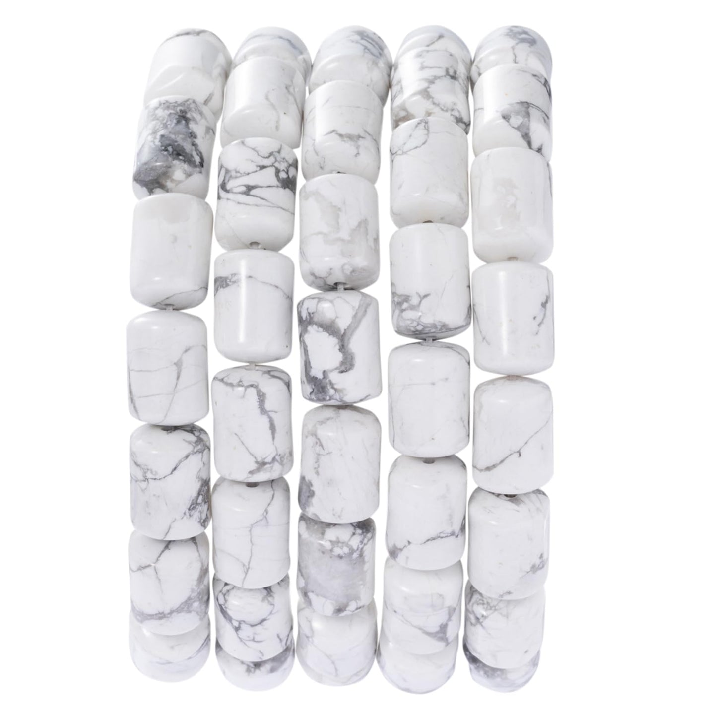 Natural White Turquoise Cylinder Tube Beads 10x14mm 38cm/str Loose Semi Gemstone Stone Beads for Making Bracelets Necklace