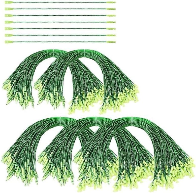200pcs Christmas Ornaments String Hanger 7.8" Ornaments Hooks for Christmas Tree Ribbon Hanger Strings Decorations with Snap Fastener(Green)