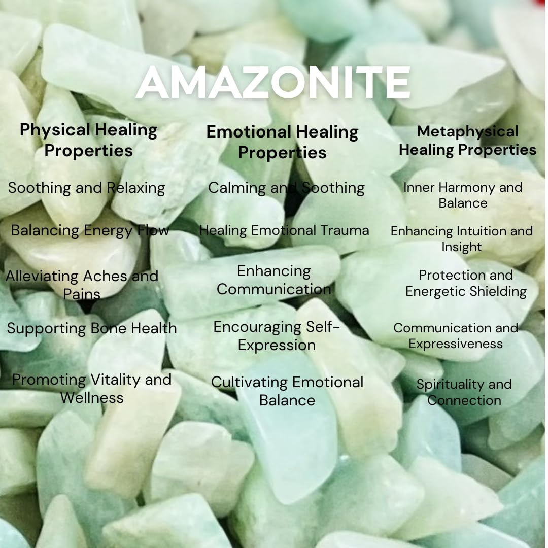 Indian Consigners Natural Crushed Polished Tumbled Gem Stone Chips, Decoration & Healing Crystals (Amazonite)