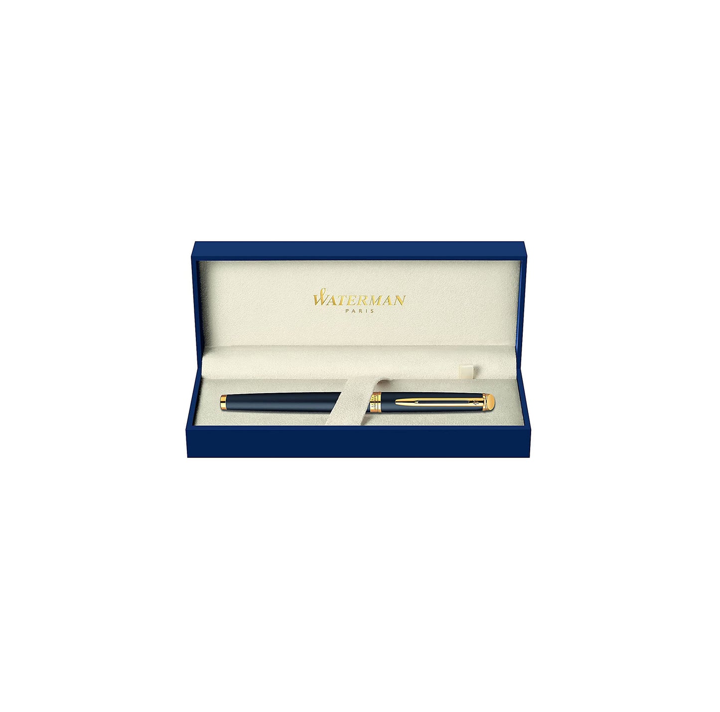 Waterman Hémisphère Rollerball Pen, Matte Black with 23k Gold Trim, Fine Point with Black Ink Cartridge, Gift Box