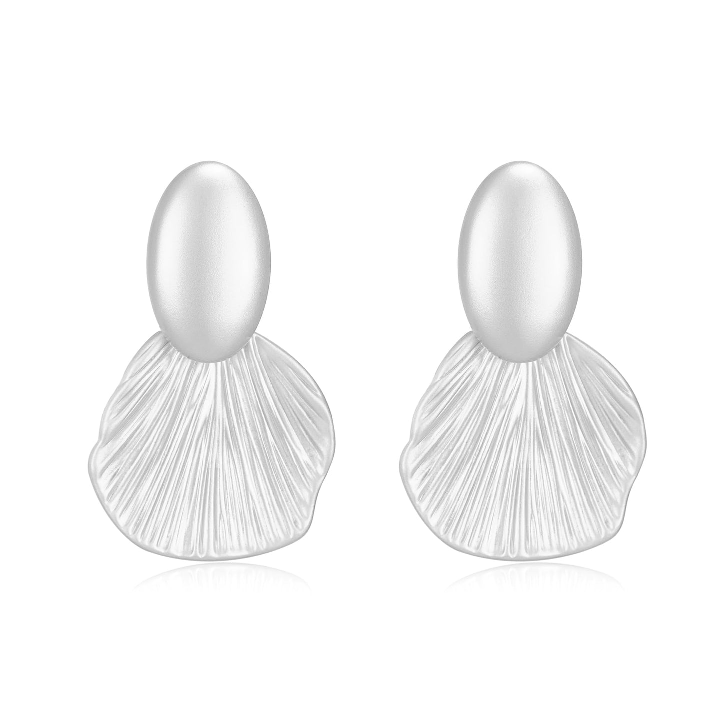 FILMOON Matte Silver Plated Earrings Dangle Earring for Women Formal Statement Jewelry