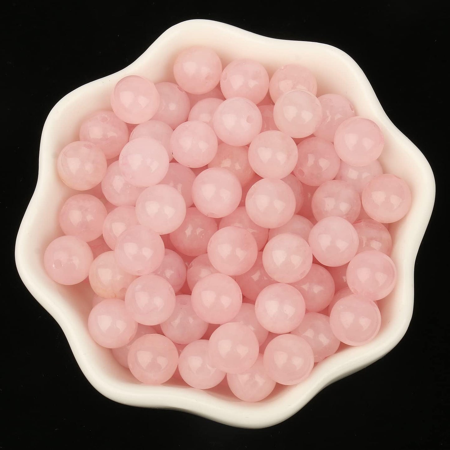 About 60pcs 6mm Natural Stone Beads Rose Quartz Beads Crystal Gemstone for Jewelry Making, DIY Bracelet Necklace