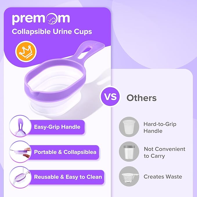 Premom Quantitative Ovulation & Pregnancy Test Kit: 40 LH Strips + 10 HCG Strips + 5 Pregnancy Sticks + 2 Reusable Urine Cups | at-Home Fertility Test for Women | Smart Digital Ovulation Reader App