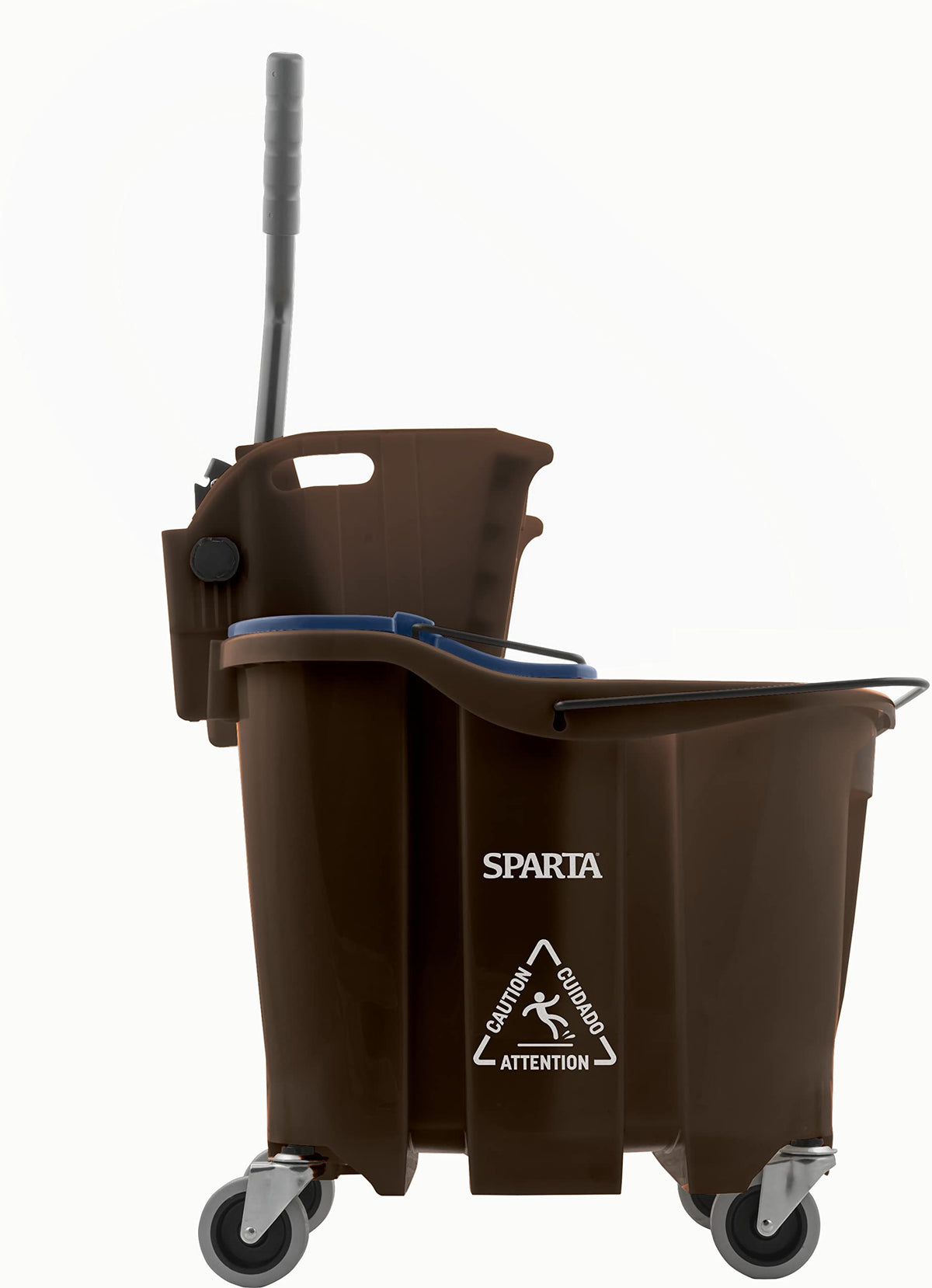 Carlisle FoodService Products Omnifit Mop Bucket with Side Press Wringer and Soiled Water Insert for Floor Cleaning