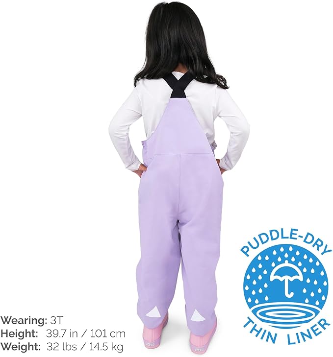JAN & JUL Waterproof Rain Bib Pants, Overalls for Toddlers and Kids