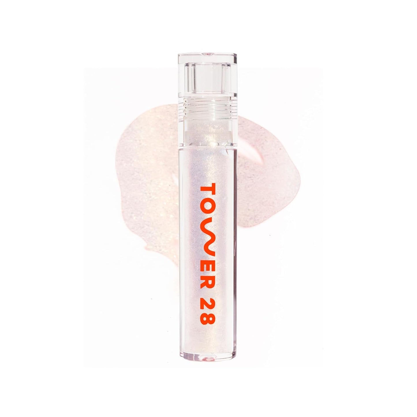 Tower 28 ShineOn Lip Jelly, MAGIC | Non-Sticky, Vegan Lip Gloss in Clear with Gold Shimmer | 5 Nourishing Oils | Moisturizing, Clean, Cruelty Free,0.13 Fl Oz (Pack of 1)